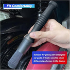 Car Parts Washer Brush, Bullet Head Parts Cleaning Brush for Cleaning Car Interior Exterior, Engine Parts, Wheel Bearing, Boats, Household Grime (Black)