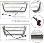 Car Inner Air Condition A/C Panel LED Lighting Ambient Light Trim Accessories for BMW 3 4 Series 3GT F30 F36 M3 M4 Center Control Two-Color Atmosphere Lamp Panel Replacement Cover (Silver)