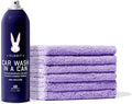 Car Wash In A Can™ Kit, Premium Waterless Car Wash Spray, Ready-to-Use Formula, 1 Can + 6 Microfiber Towels, Up to 3 Washes per Can, Scratch-Free Formula (1 Can 6 Towels)