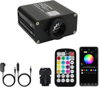 AMKI 16W Twinkle+Sound Mode RGBW Light Source Engine Driver Remote/APP Control Starlight Box Motor for Fiber Optic Star Ceiling Light Kit