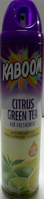 Wizard kaboom | Odor Neutralizer & Air Freshener with freshplex "odor eliminating" technology - 10 Oz. Citrus green tea (Pack of 4) (Packaging May Vary)
