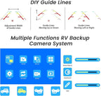 2 Magnetic Solar Wireless Backup Camera for RV Truck Trailer–7" 1080P Monitor with Recording,1-Min Install,No Delay,Wide View,IR Night Vision,4 Channels,Auto-Sleep,Rechargeable Rearview Camera