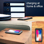 POLMXS Wireless Charger Car Charging pad 15W Fast Wireless Phone Charger Cell Phone Flat Charging mat Compatible with iPhone 11/12/12/14/15 Galaxy S21/S22/S23/24 NOTE10(C3Y)