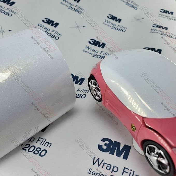 3M Car Wrap Roll 2080 Gloss White Gold Sparkle | GP240 | (5ft x 20ft (100 Sq/ft)) | Automotive Vinyl Wrap for Cars - Car Interior Wrap & Exterior | w/Free Instawraps Pro Glove