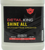 Detail King Shine All Non Silicone Interior Dressing, Tire Shine, and Plastic Restorer For Cars - Silicone Free, Body Shop Safe - Gallon