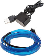 2M/6FT USB Neon EL Wire Cold Lights High Brightness Electroluminescence Wire with Drive Light Lamp Glow String Strip for Xmas Party Festival Decoration(Blue)