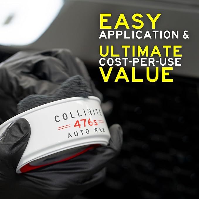 Collinite 476 Super Doublecoat Wax-Carnauba + Polymer Sealant - High Gloss Shine + Ultra Durable Hydrophobic Beading & Long-Lasting Paint Protection for Cars, Trucks, and Motorcycles (9 fl oz)
