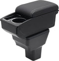 YJYWZH Car Armrest Box for Nissan Kicks Accessories 2016-2021 Center Console Storage Organizer Double Layer Space with Cup Holder Mobile Phone Holder (White Thread)