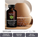 Brooklyn Botany Cinnamon Leaf Essential Oil - 100% Pure and Natural - Premium Grade Oil with Dropper - for Aromatherapy and Diffuser - 1 Fl Oz