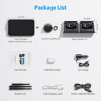 7" Magnetic Solar Wireless Backup Camera System, HD1080P Loop Recording 7 Inch Monitor with Dual RV Backup Cameras Wireless System for Hitch Towing Travel RV Trailer Tractor Truck, BD702