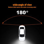 180° Wide Angle Reverse Camera with Night Vision, IP69K Waterproof Rear View Camera with 5 LED Lights, CVBS/AHD Signal, Parking Guidelines, Front/Rear Mount, 26ft Cable – Universal for Car Truck RV