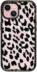 CASETiFY Impact Case for iPhone 15 [8.2ft 4X Military Grade Drop Protection/Compatible with Magsafe] - Lacie Leopard - Clear Black