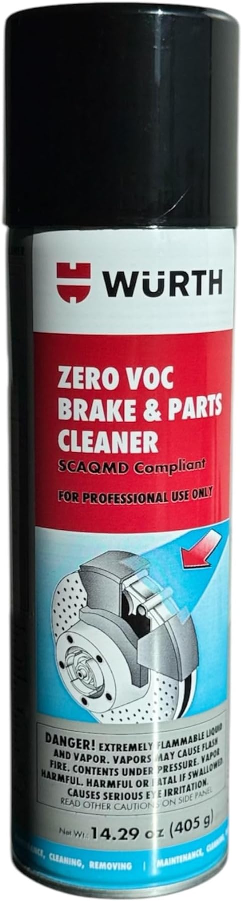 AquaNation Listing For Wurth Zero VOC Brake and Parts Cleaner - Powerful Cleaner for Contaminants and Brake Dust Removal, California Compliant,14 oz (Pack of 2)
