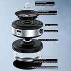 360 Rotatable Magnetic Phone Mount - Electric Vacuum Car Phone Holder