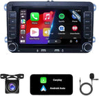 4G+64G Android13 7 Inch IPS Screen Wireless Apple CarPlay Android Auto Car Stereo for VW Jetta Seat Passat Tiguan CC Golf Skoda Radio with FM AM RDS BT GPS WiFi SWC Backup Camera MIC
