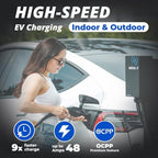 Grizzl-E 48A Ultimate Level 2 Fastest 48A Electric Vehicle (EV) Charger, UL Tested and Certified, Metal Case, Indoor/Outdoor Electric Car Fast Charging Station, Hardwired, Black, NACS