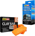 Car Clay Bar 4 Pack 400g(4x100g) and Ceramic Glass Coat Protectant, Long-Lasting and Durable Ceramic Coating, Auto Detailing Premium Grade No Scratch Magic Clay Bars Cleaner Kit