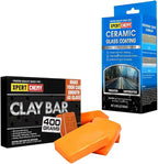 Car Clay Bar 4 Pack 400g(4x100g) and Ceramic Glass Coat Protectant, Long-Lasting and Durable Ceramic Coating, Auto Detailing Premium Grade No Scratch Magic Clay Bars Cleaner Kit