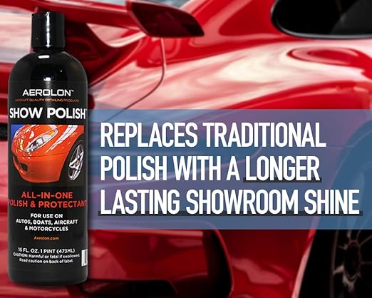 Show Polish: High Gloss Polish and Base Coat Sealer, Liquid Car Wax Shine with Polymer Paint Sealant Protection, Base Coat Sealant, All-in-One Polish and Protectant