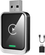 KAIY Wireless Carplay Adapter for iPhone & Android Auto, Convert Wired to Wireless Apple CarPlay Adapter, Car Play USB C USB A Dongle Plug & Play No Delay Stable Connection for iOS 10+, Android 11+