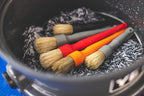 Detail Factory Boar Hair Detailing Brush Set, Comfortable Grip and Heavy-Duty Scrubbing for Interior, Exterior, Engine Bay, Wheels, Exhaust Tips, Textured Plastic