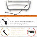 Car Inner Air Condition A/C Panel LED Lighting Ambient Light Trim Accessories for BMW 3 4 Series 3GT F30 F36 M3 M4 Center Control Two-Color Atmosphere Lamp Panel Replacement Cover (Silver)
