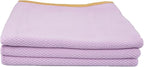 Maxshine 3 Pack Microfiber Towel (520GSM) - Purple with Yellow Silk Border, Professional Drying Cloths for Car Detailing - 20”x27.5” (51x70cm) - Ultra Soft, Scratch-Free Auto Detailing Towels