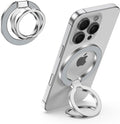 Magnetic Phone Grip Holder for MagSafe Kickstand Gym Phone Grip Stand Dual-Sided Magnetic Finger Ring for iPhone 17 16 Pro Max 16e 15 14 13 12 Samsung S25 Edge S24 S23 S22 S21,for Wireless Car Mount