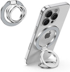 Magnetic Phone Grip Holder for MagSafe Kickstand Gym Phone Grip Stand Dual-Sided Magnetic Finger Ring for iPhone 17 16 Pro Max 16e 15 14 13 12 Samsung S25 Edge S24 S23 S22 S21,for Wireless Car Mount