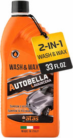 Car Wash and Wax – High Foaming pH Neutral Car Soap, 100:1 Concentrated for More Washes, Safe for Wax & Ceramic, Glossy Finish, For Foam Cannon & Bucket – Premium Italian Formula, 33.8 Oz