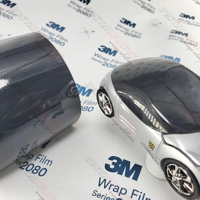 3M Car Wrap Roll 2080 Gloss Black | G12 | (5ft x 50ft (250 Sq/ft)) | Automotive Vinyl Wrap for Cars - Car Interior Wrap & Exterior | w/Free Instawraps Pro Glove
