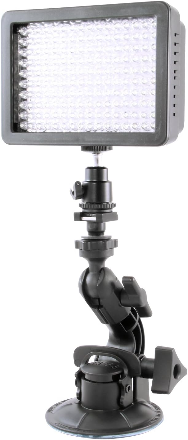 Delkin Devices Fat Gecko Mini Suction Camera Mount - Powerful Suction Cup Camera Mount for Car, Motorcycle, Desk, Window | Secure and Adjustable Action Camera Holder for Video Recording