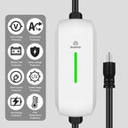 Best Volt Electric Vehicle Portable Charger for Tesla,ETL Certified,25ft Fast Charging, IP65 Waterproof, Compatible with Model 3/X/Y/Cyber Truck,No Adapter Needed (Nema 5-15 120V/16A, White)