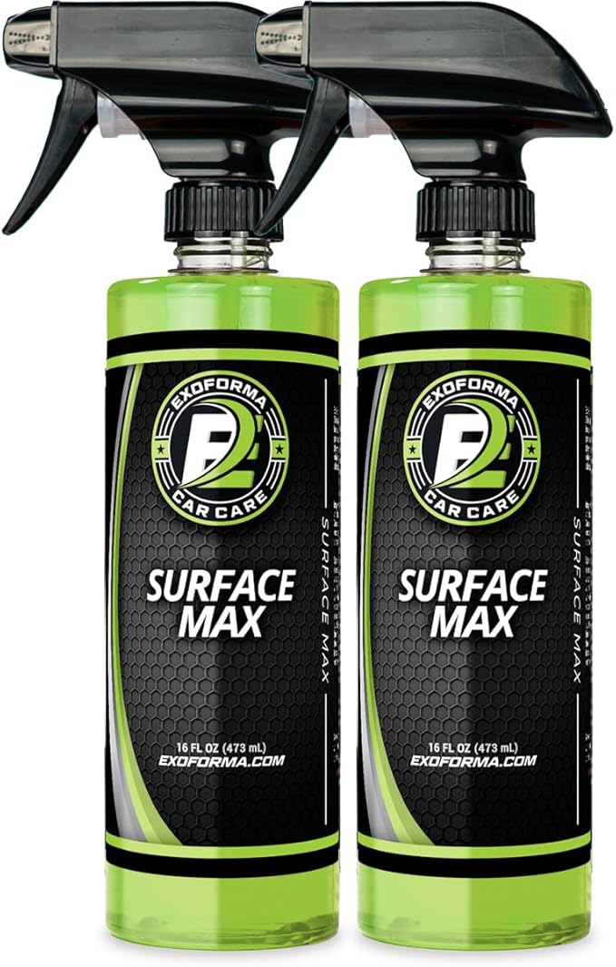 ExoForma Surface Max 16oz (2 Pack) Waterless Car Wash & Detail Spray | Instantly Cleans, Shines, and Protects | Advanced Hydrophobic Polymer Formula for Paint, Glass, Chrome & More