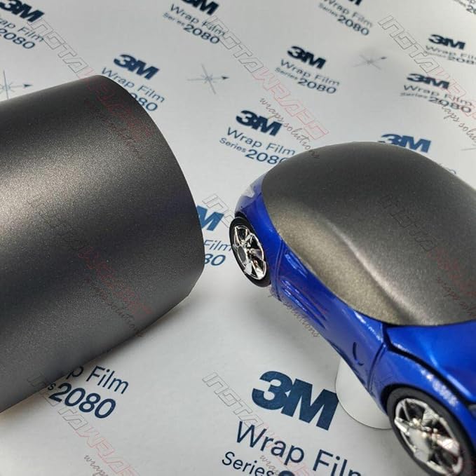 3M Car Wrap Roll 2080 Matte Charcoal Metallic | M211 | (Sample 3in x 5in) | Automotive Vinyl Wrap for Cars - Car Interior Wrap & Exterior