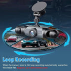 Saker 4 Channel Dash Cam for Cars, 4K Front & 1080P Interior Rear Side Cameras, 360° Full View System with Night Vision, G-Sensor, Parking Mode, Loop Recording (with 64GB SD Card)