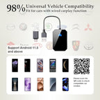 Wireless CarPlay Adapter for Android Auto, Converts Factory Wired CarPlay to Wireless, Plug and Play Car Play, Auto Connect Dongle for Android Auto Wireless Adapter for Cars from 2016