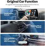 Upgraded Wireless CarPlay Adapter for OS 10+ or Android 11, Mini Wired to Wireless Adapter for CarPlay ＆Android Auto, Plug and Play, Stable Connection & No Latency
