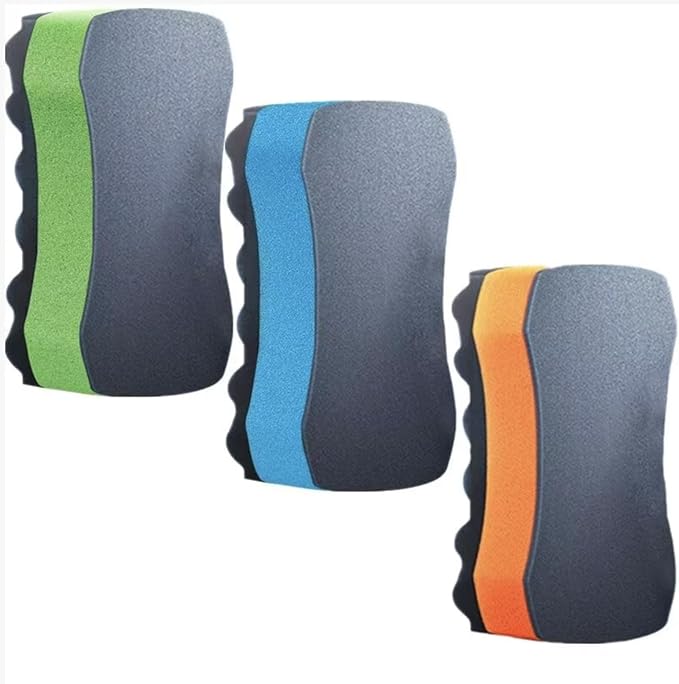 Car Wash Sponges, Soft Foam Sponges Extra Thick Large For Cleaning Non Scratch Sponges fit SUV RV Bike, Engineered for Rich Lather Ergonomic Grip Design Improve Cleaning Efficiency, 3Color 3PCS