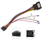 Hikity 16 Pin Wiring Harness ISO Adapter for Android Car Radio Universal ISO Standard Female Radio Connector with Steering Wheel Control Cables and Reverse Gear