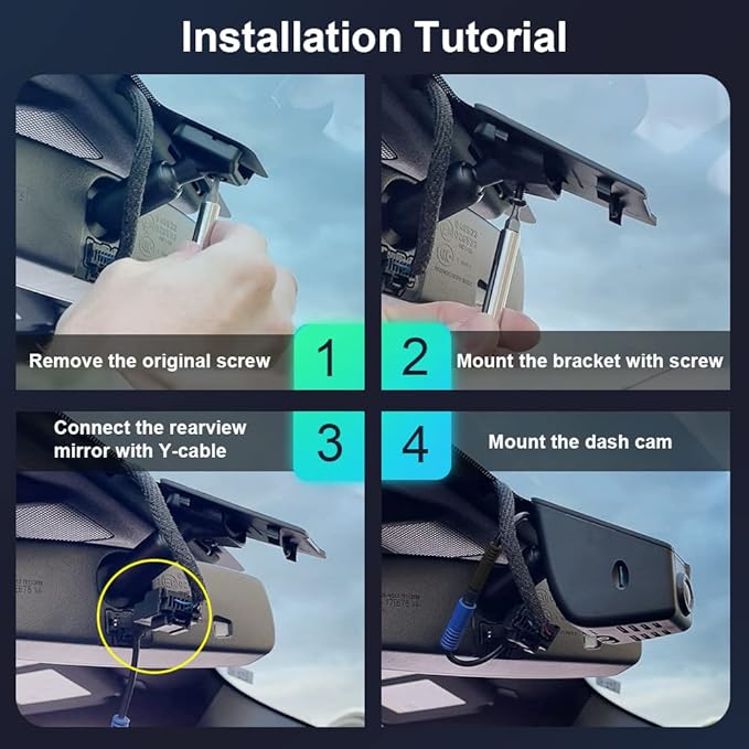 Fitcamx 2K Dual Dash Cam for 2017-2023 Nissan Armada S SV SL Platinum & Infiniti QX56 (with Auto Dimming), OEM Style, Front 1440P+Rear 1080P Video, WiFi & APP, Loop Recording, G-Sensor, 64GB Card