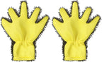 PENINSULA LOVE 2 PCS Car Wash Mitts 5-Finger Microfiber Cleaning Mitt for Cars Double-Sided Dusting Gloves Scratch-Free Auto Interior Exterior Washing Gloves