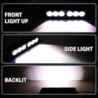 AUXTINGS 12 inch Single Row White LED Light Bar 60W Off Road Light Bar Spot Beam LED Work Light Truck UTV 4x4 Cars SUVs ATVs Boats Fog Driving Light with Wiring Harness kit