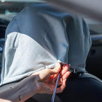 Gone For a Run Car Seat Towel Cover – Hooded Moisture-Wicking Microfiber Seat Protector – 30" x 60" – for Runners and Outdoor Enthusiasts – Only Those Who Risk Going Too Far
