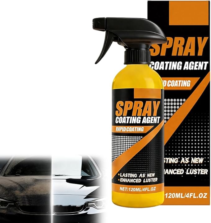 Hydrophobic Ceramic Coating, 2026 Upgraded Car Coating Spray, Car Quick Acting Coating Agent Sprays, Easy to Spray Auto Paint Protection, Hydrophobic & Gloss Enhancer (1)