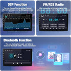 Car Radio Stereo Upgrade for Dodge RAM 1500/2500/3500 2002-2005, Android Head Unit with 9 Inch Touch Screen/Backup Camera/Wireless CarPlay & Android Auto/Mirroring/Wi-Fi/Bluetooth/SWC