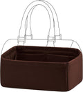 DGAZ Silk Purse Organizer Insert Fits LV Speedy 16/20/25/30/35/45 bags，Silky Smooth Bag Organizer，Luxury Handbag & Tote Shaper（Global Brown，SP16）