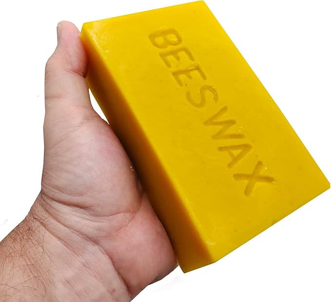 All Natural Food Grade Beeswax is Excellent for Polishing, Sealing, Cleaning Wood, Leather and Other Surfaces; 100% American Sourced; Made in USA (1 lb)