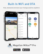 MAGELLAN DR50 3 Channel Dash Cam, 4K+2K Front Cabin Rear, Night Vision, Wide-Angle (170°), STARVIS 2 IMX678, Strong Mount, GPS, Wi-Fi App Control, 24H Parking Mode, Fatigue Alert, 64GB Card Included