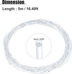 ACROPIX 2mm 0.08" 5m 16.40ft Universal Glow Optic Fiber Cable Car Light Decoration Clear - Pack of 1